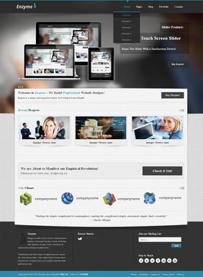 黑色風格的IT商務(wù)網(wǎng)站設(shè)計與開發(fā)